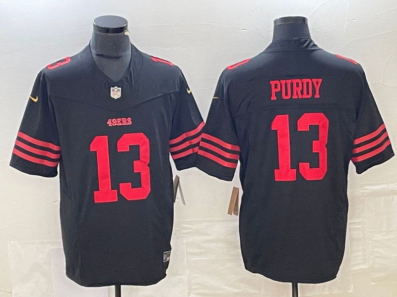 Men San Francisco 49ers #13 Purdy Black 2023 Nike Vapor F.U.S.E. Limited NFL Jersey